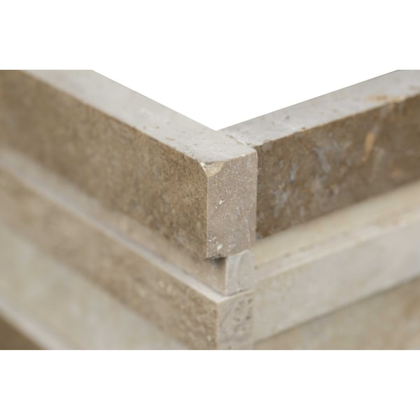 Msi Rockmount Casa Blend 3D Ledger Panel 6 In. X 18 In. Honed Natural Travertine Wall Tile, 4PK ZOR-PNL-0080 - main